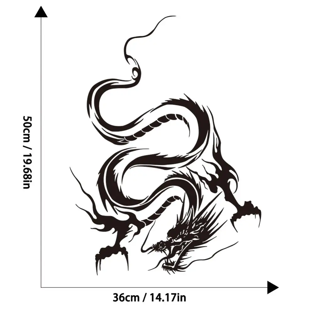 50x36cm Uniwersalna naklejka na karoserię Maska Wzór smoka Wodoodporna naklejka graficzna Pasuje do Toyota VW Nissan Most Cars carro CSV