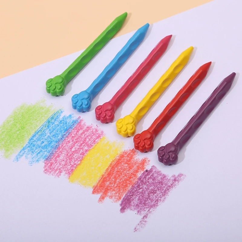 D0UA 12/24/36カラー幼児クレヨングリップが簡単なカラフルなクレヨンのためのカラフルなクレヨン