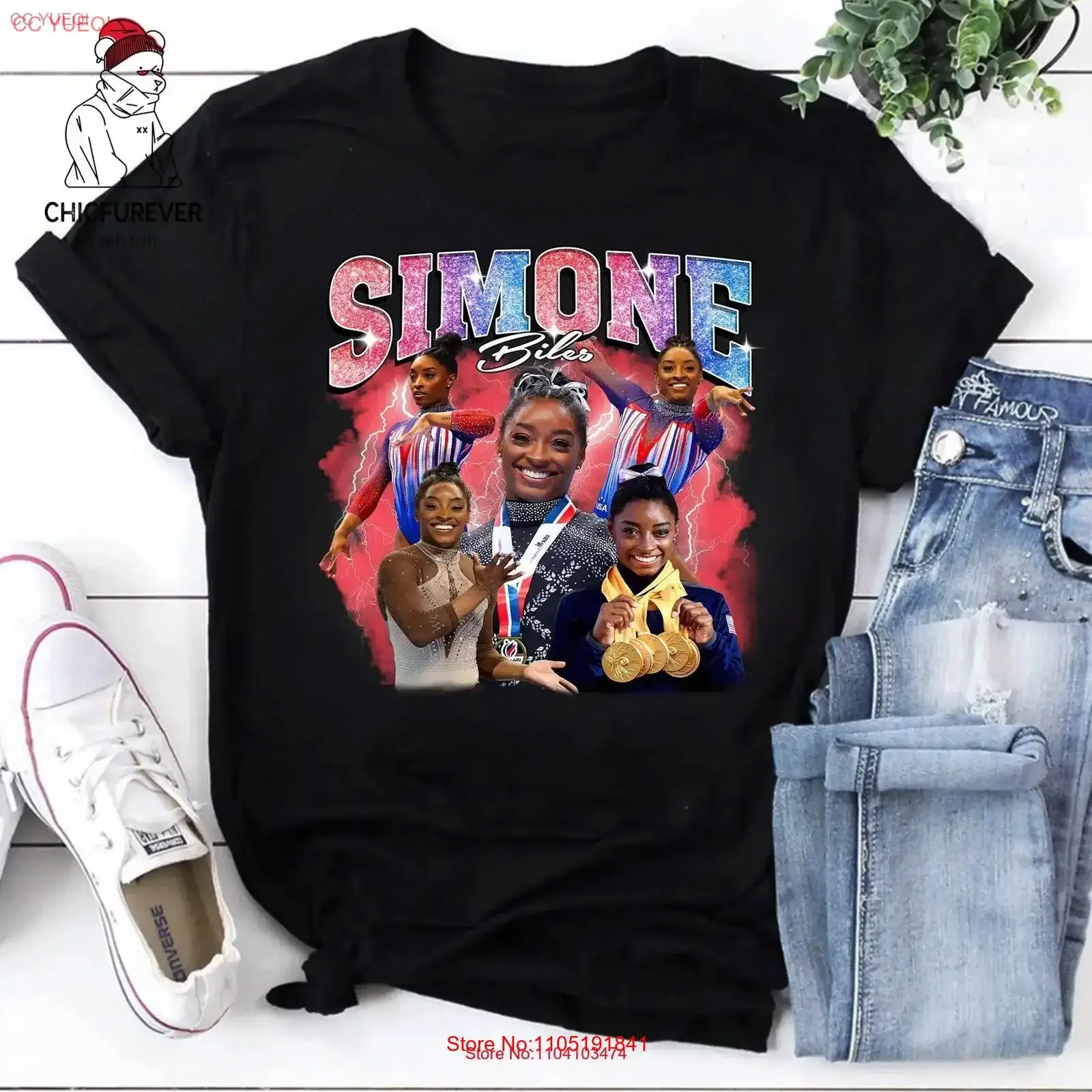 Simone Biles Bootleg T Shirt Gymnast Atlet Vintage Lover Gymnastic vintage Washed homme Comfortable Casual streetwear Versatile