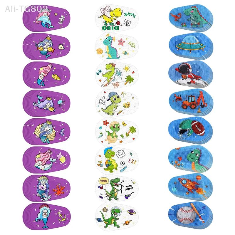 

8 шт. милых клейких пластырей для глаз, одноразовые дышащие повязки для защиты зрения при амблиопии для детей, девочек и мальчиков