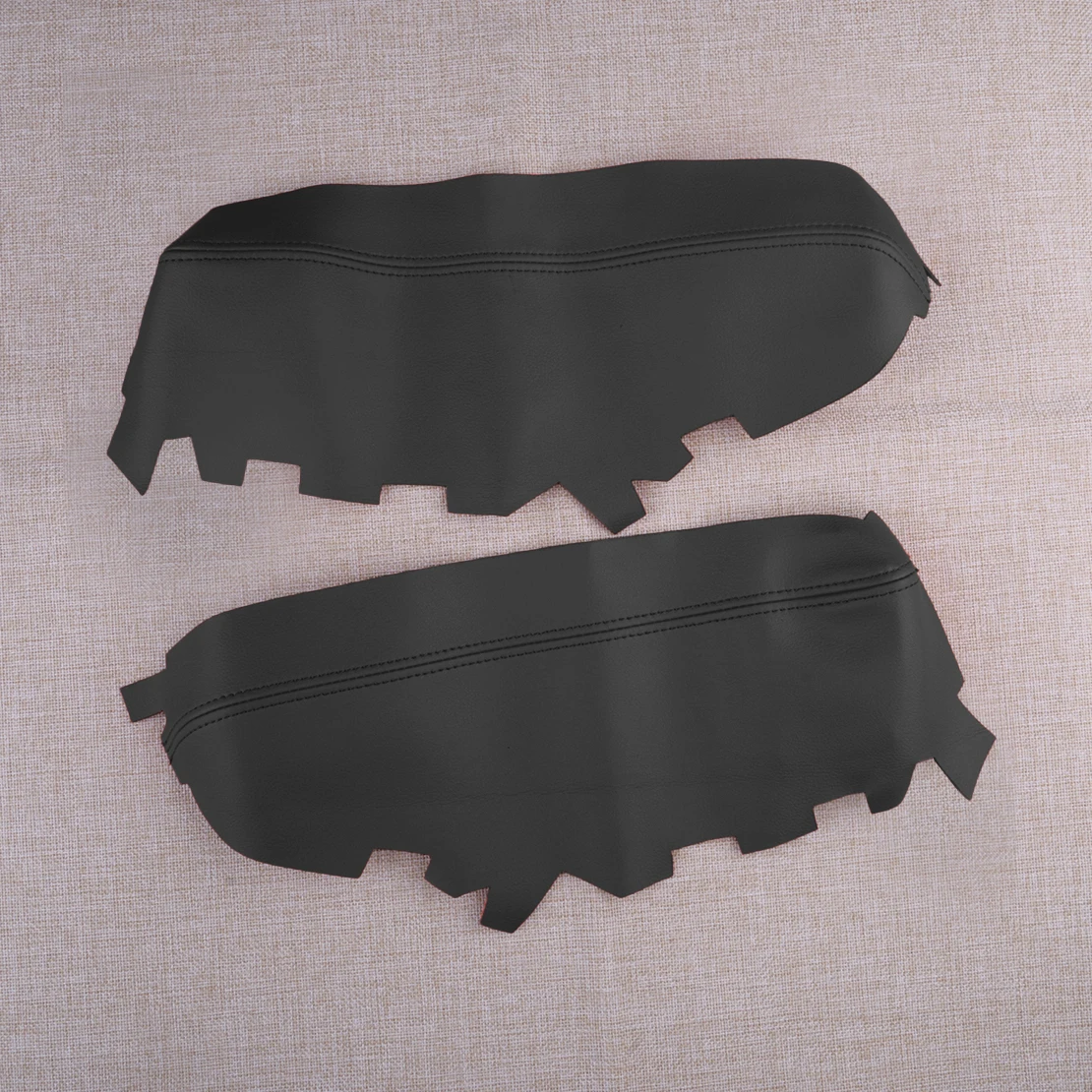 Car Front Door Panel Armrest Cover Skin Pad Protector Accessory Fit for Toyota Avalon 2013-2018 Black Microfiber Leather