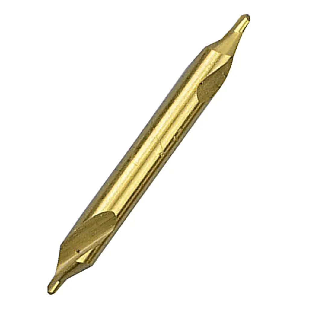 Professional HSS Titanium Center Drill Bit with Countersink Guide for Metalworking Lathe and Drilling Machine