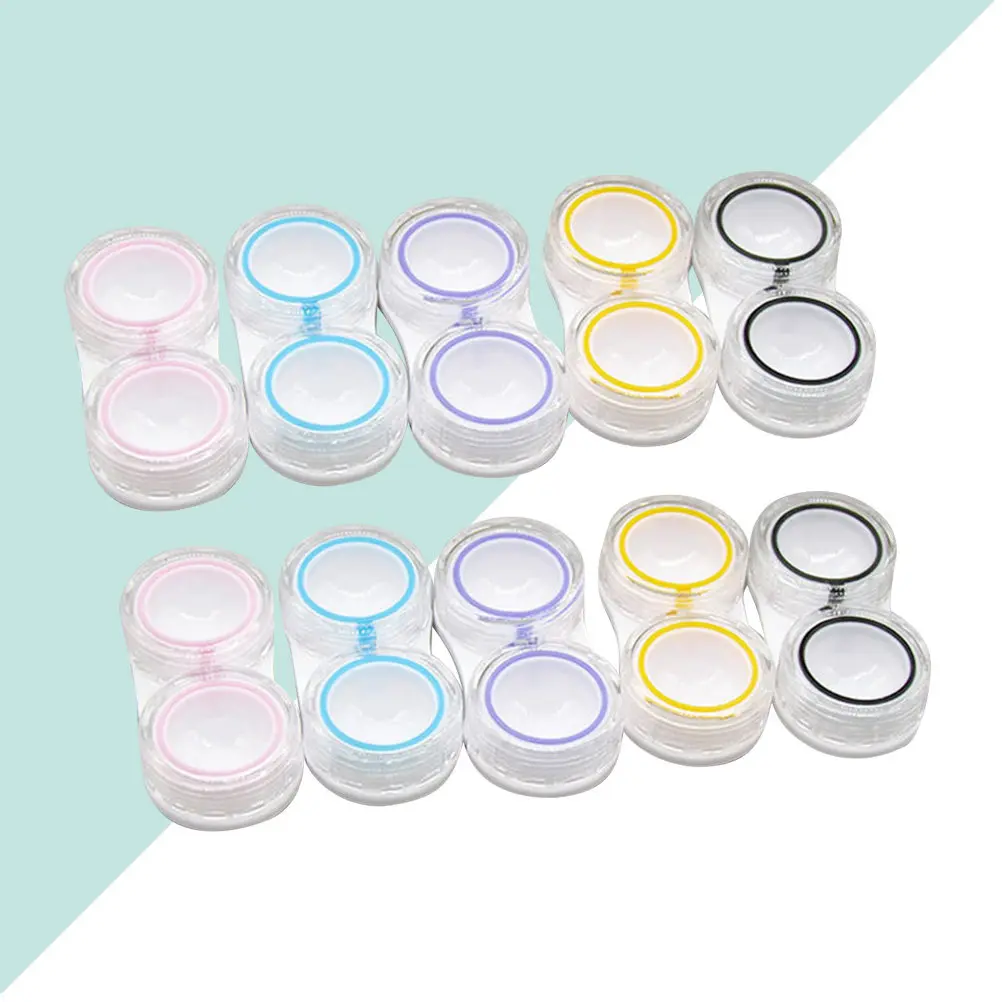 15Pcs Lens Holder Set Premium Safe Material Transparent Lens Case for Contacts Easy Open Close Travel Friendly Compact Storage