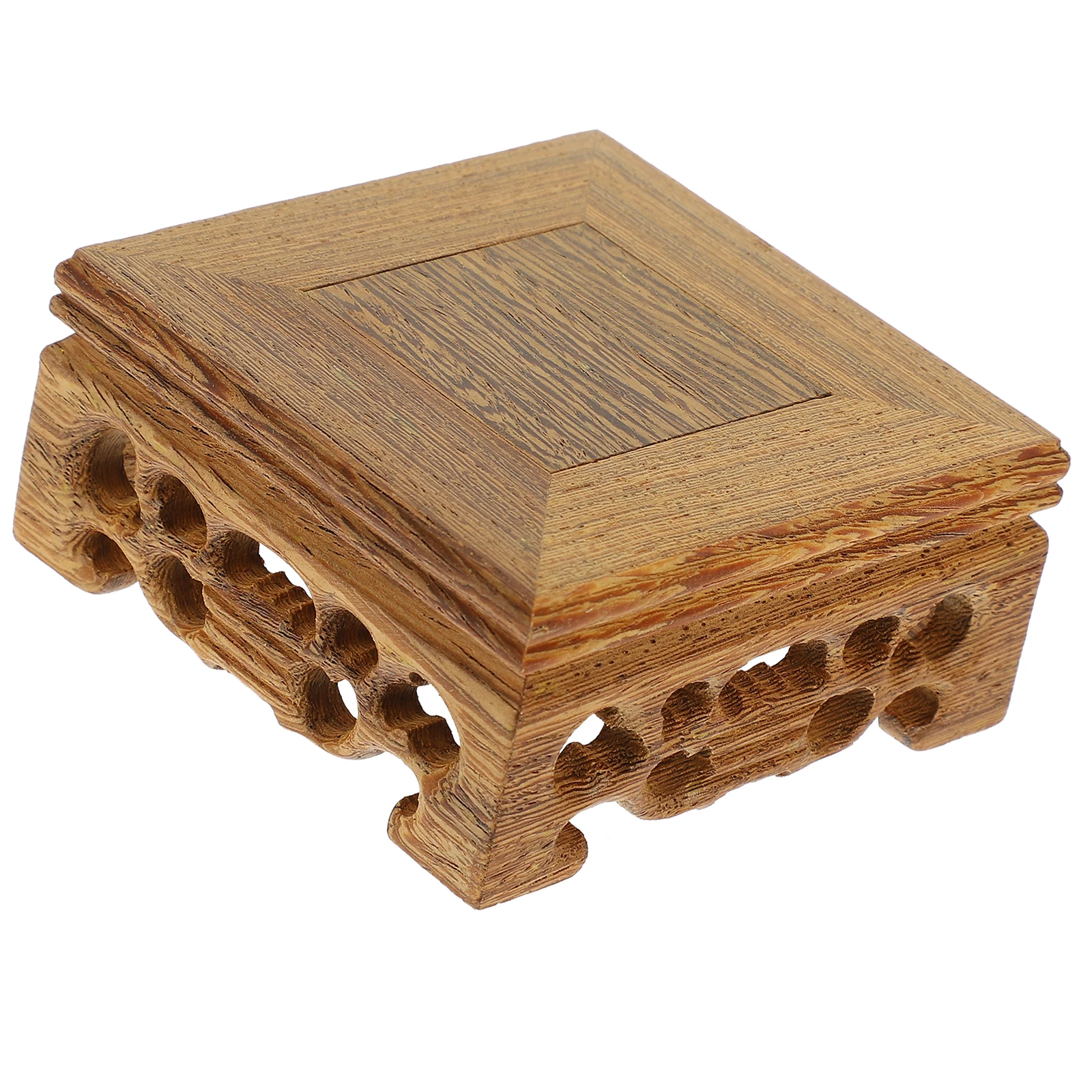 

1pcs Wood Base 8x8x36cm Square Craft Stand for Teapot Vase Display Stable Home Decor Wooden Risers Buddha Statue Base
