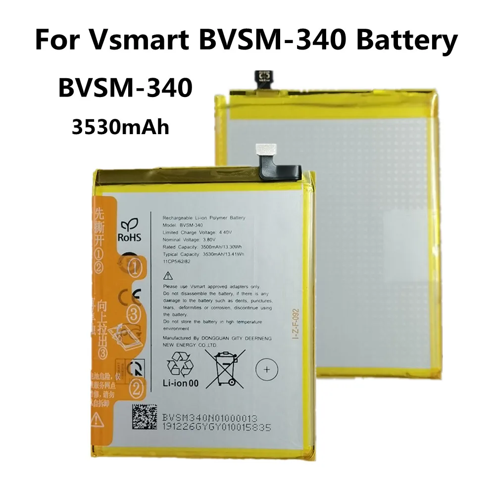 

High Quality BVSM 340 Phone Battery For VSMART BVSM-340 BVSM340 3530mAh Battery Bateria Batteries In Stock Fast Shipping