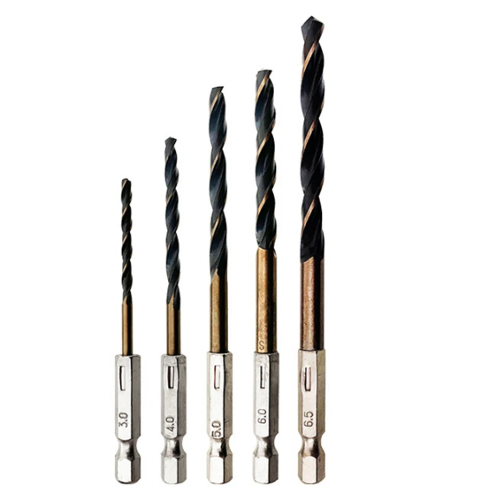 

Excellent Quality Hss Coated Drill Bit Wood Drill Bit Drilling Tools Hex Shank Metal Plastic Precise And Efficient