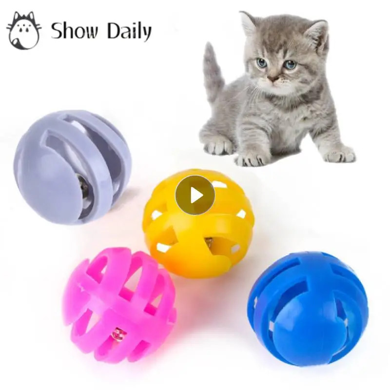 1Pcs Dorakitten Cat Bell Ball Toys Plastic Hollow Out Interactive Cat Bell Toy Cat Toy Ball Pet Supplies Cat Favors Random color