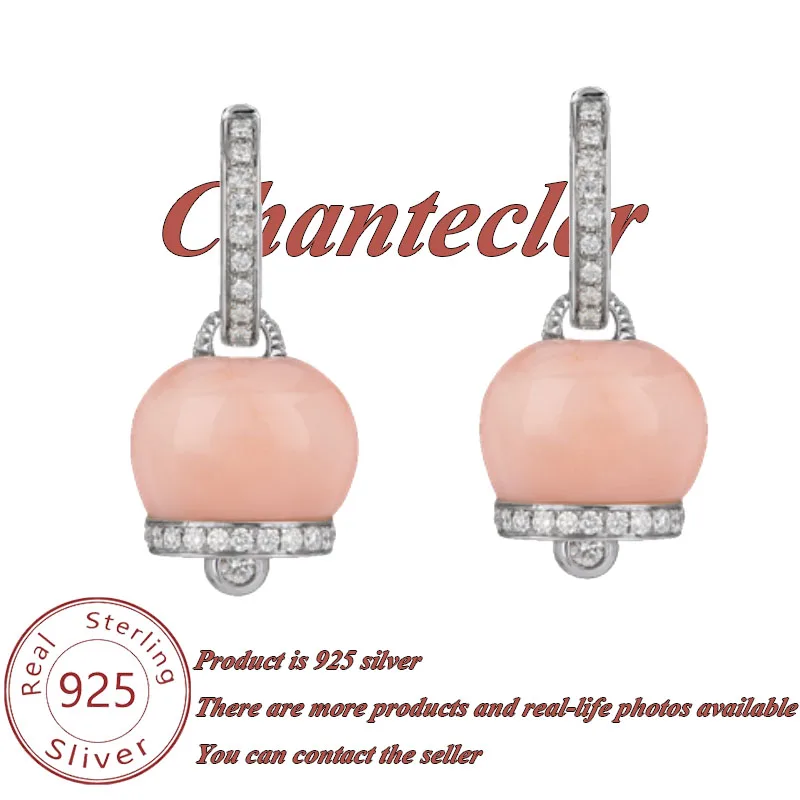 Chant earrings handmade in Italy, lantern shaped earrings set with diamonds, medium earrings, solid color matching