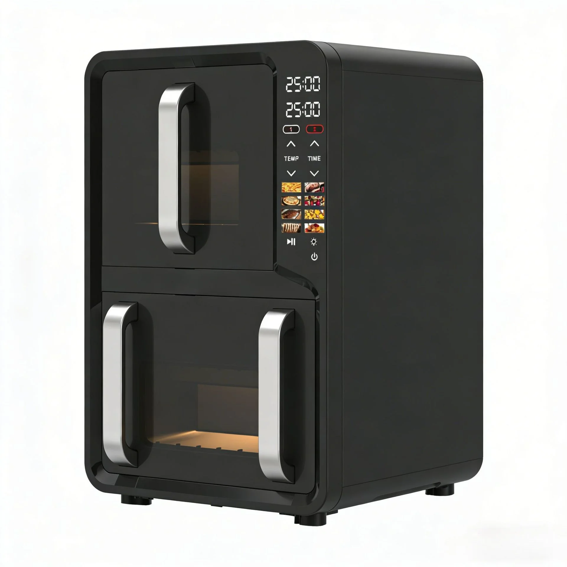 Double compartment drawer large-capacity air fryer household high-power intelligent smoke-free electric fryer fried chicken
