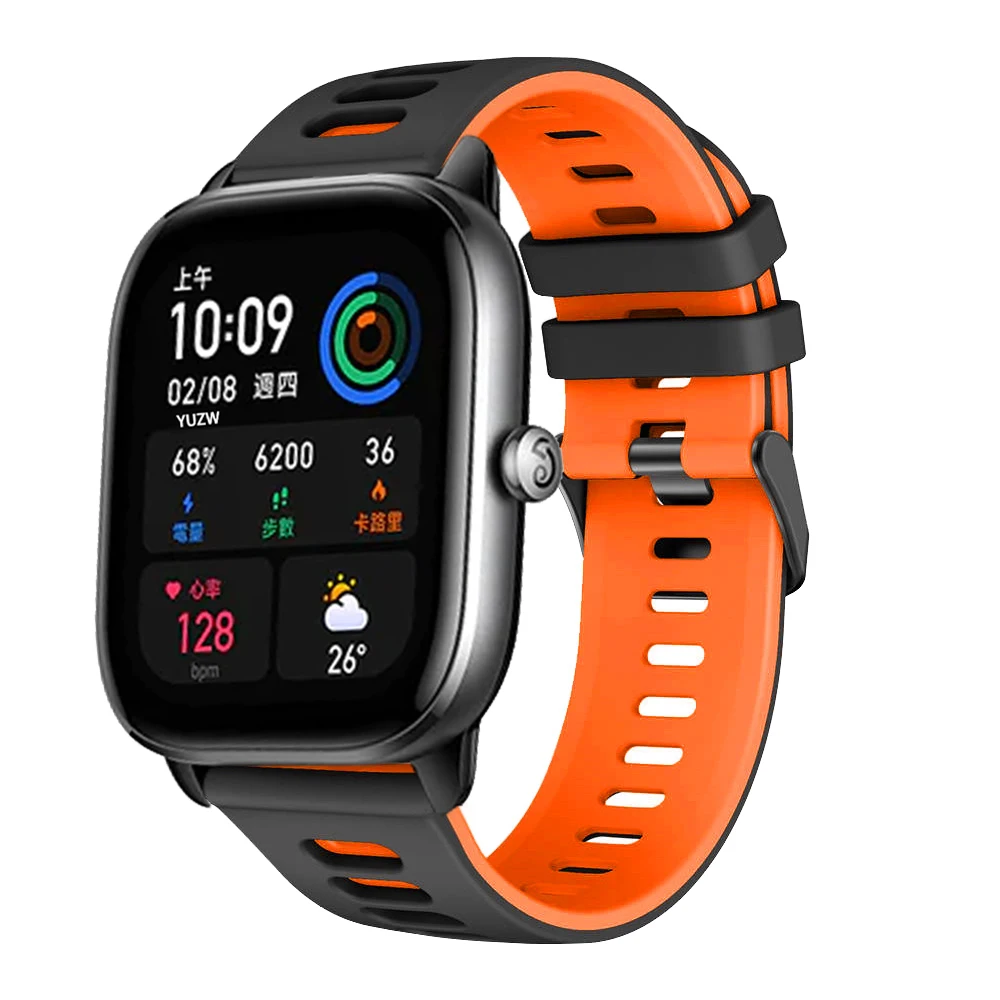 Ремешок для часов 20 мм 22 мм для Amazfit GTS 2/3/4 Mini ремешок GTR 2/3/4 42 мм силиконовый браслет-браслет для Amazfit Bip Band аксессуары