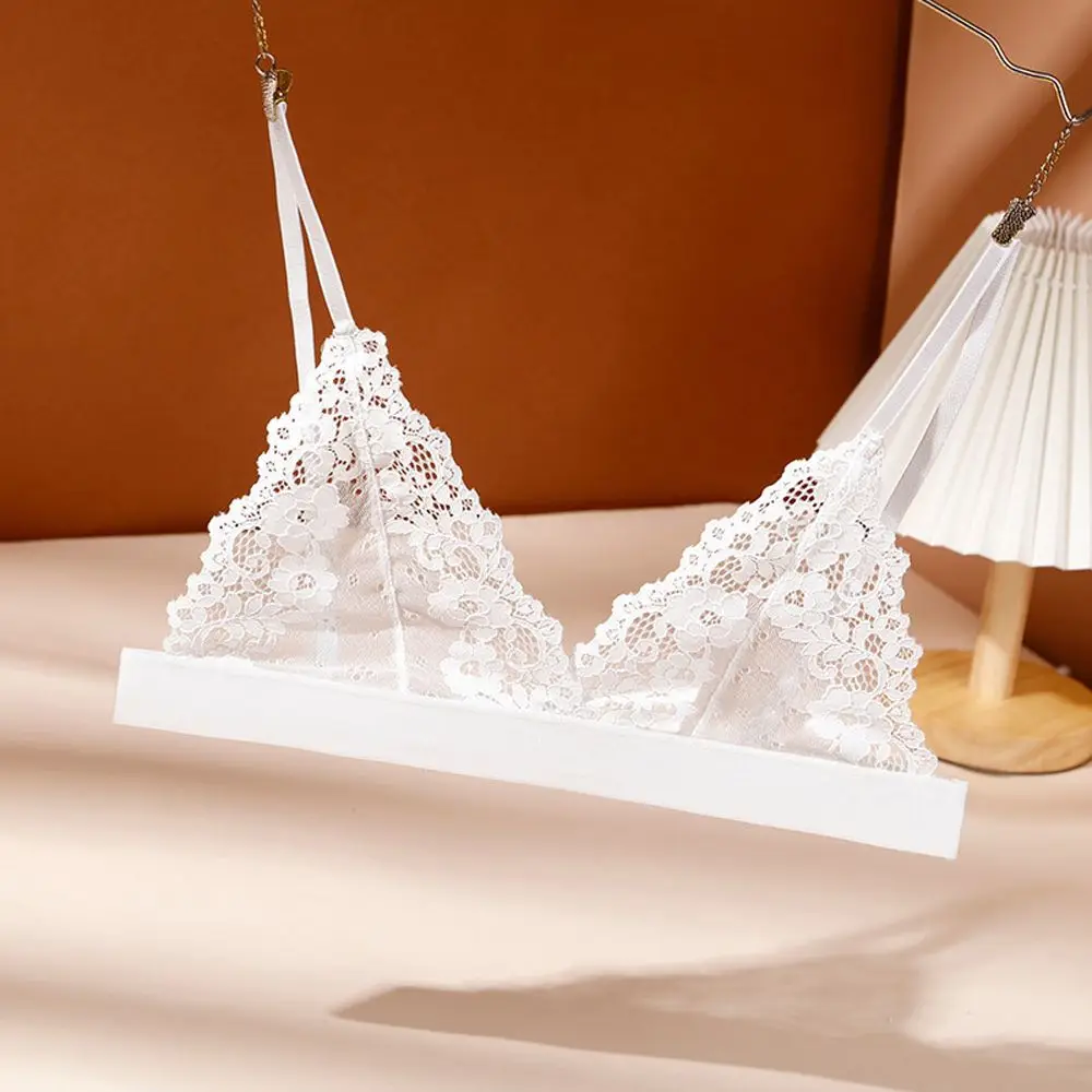 Bielizna Damska Zapobiegająca Opadaniu Biustu Cienka Bielizna Bielizna Modelująca Plecy Bez Fiszbin Trójkątny Biustonosz Damski Koronkowy Biustonosz z Kwiatami