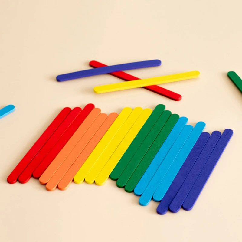 Wooden Rainbow Stick Thinking Puzzle Kids Logical Training Thinking Matching Games Sensory Toys Montessori Educational Gifts