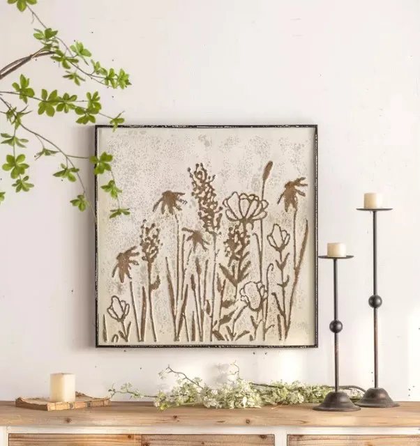 202 metal 3D pattern floral shape garden and courtyard wall decoration interior decoration