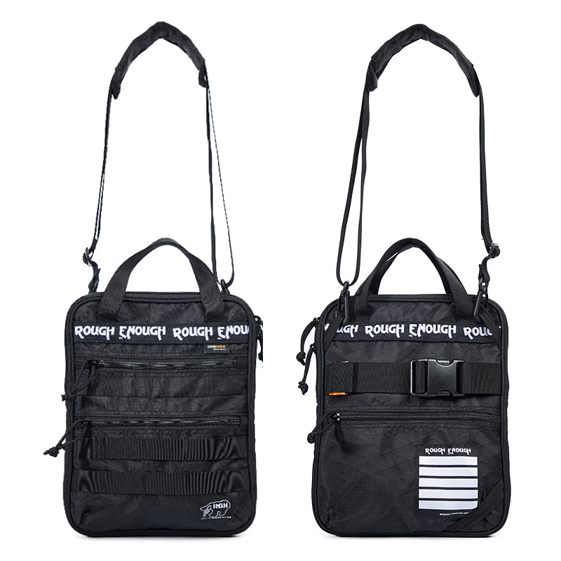 

Rough Enough RE8706 13" 18" Laptop & Tablet Messenger Bag - Men's Detachable Crossbody Sling with Luggage Strap RE8706