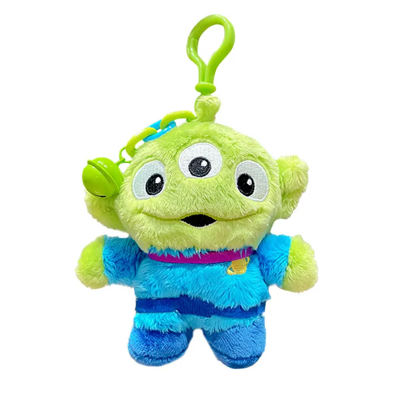 Disney Toy Story Alien Cute Kawaii Three Eyes Boy Plush Pendant School Bag Backpack Pendant Keychain Plush Toy Birthday Gift