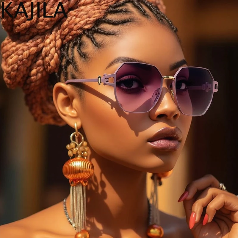 

Большие квадратные солнцезащитные очки в стиле панк, женские большие солнцезащитные очки 2021, элитный бренд, многоугольные солнцезащитные очки в металлической оправе для женщин, классические очки, оттенок UV400