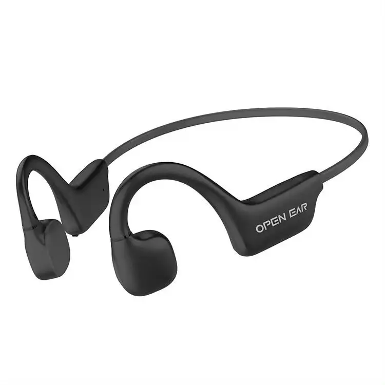 

Hot Sale Black Wireless Bluetooth Headset Bone Conduction Technology Non-In-Ear Noise-Canceling LED for Running Sports