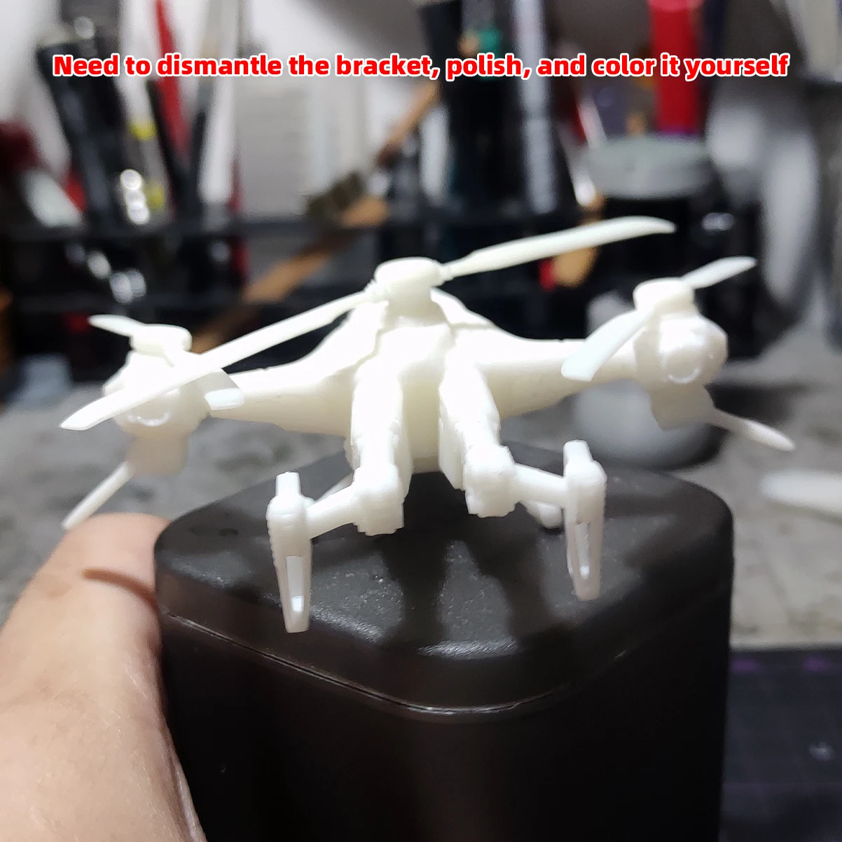 1/72 Modellbausatz 3D Harz Miniatur Diorama Gebäude Unbemalter Sci-Fi Hubschrauber DIY – Detail 1