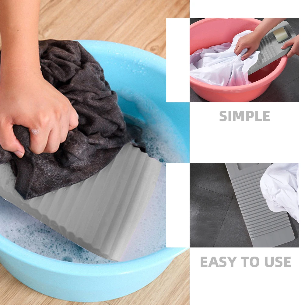 

Plastic Washboard Thicker Stronger Simple Bright Portable Travel Camping Hand Washing Clothes Scrub Board Reusable Laundry Tool