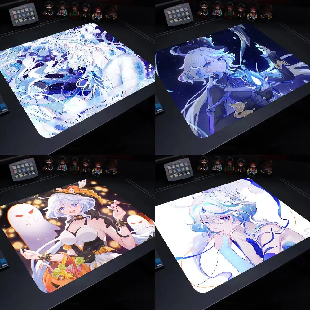 Furina Genshin Impact Small Mouse Pad Gaming Laptop Mousepad Gamer Carpet Keyboard Mat Desk Protector