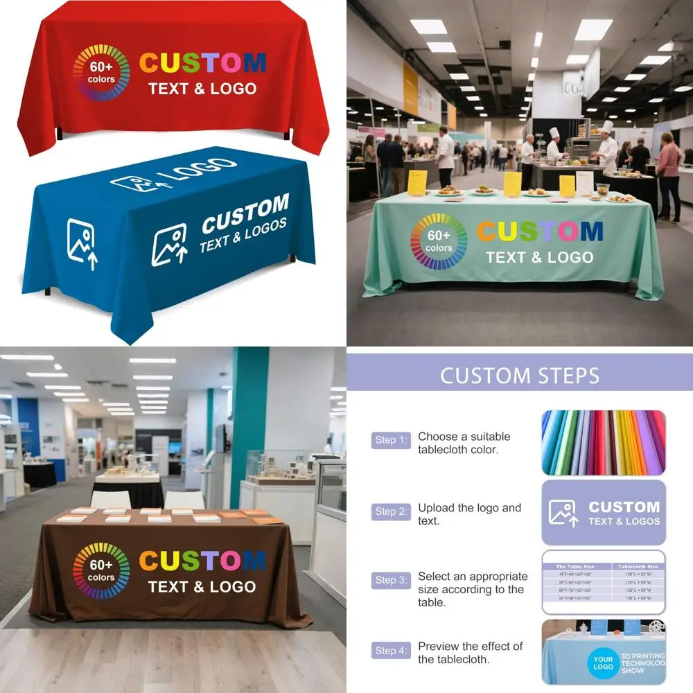 

Скатерти с логотипом на заказ для деловых мероприятий, чехлы для столов Tradeshow размером 4, 5, 6 и 8 футов