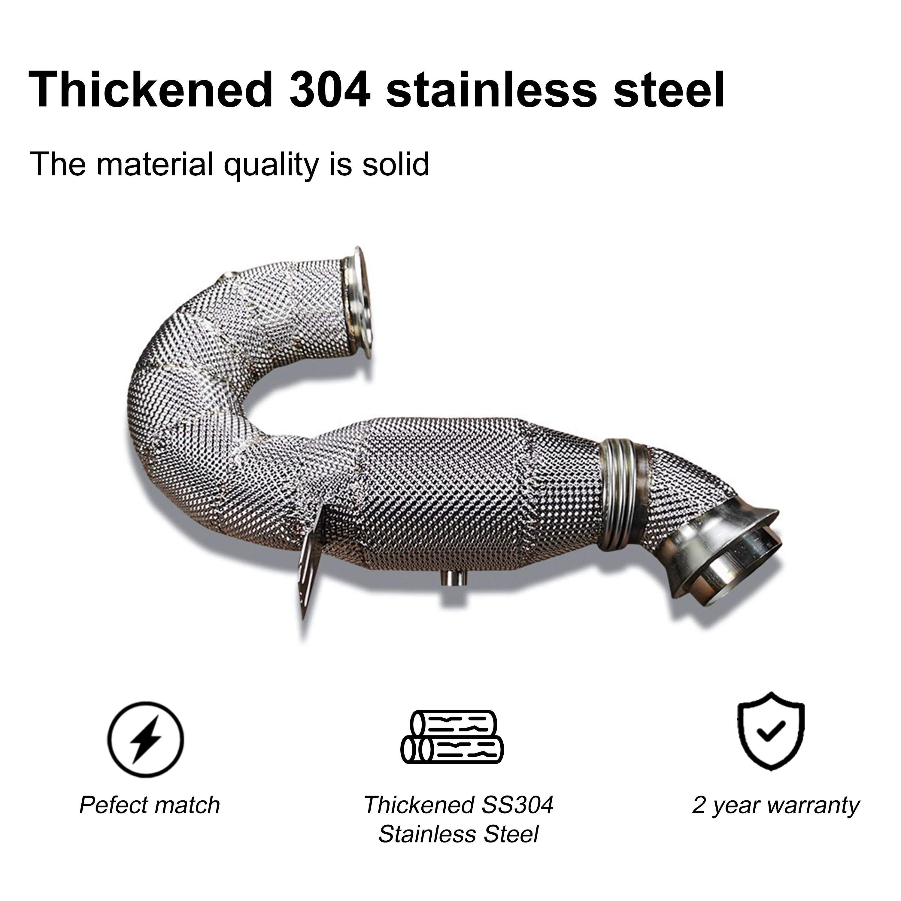 ACE für Mercedes BENZ AMG M256 GT50 GT53 GLE53 GLE53 GLS53 E53 Hochleistungs-Downpipe mit Hitzeschutz SUS304 Auspuffanlage – Detail 7