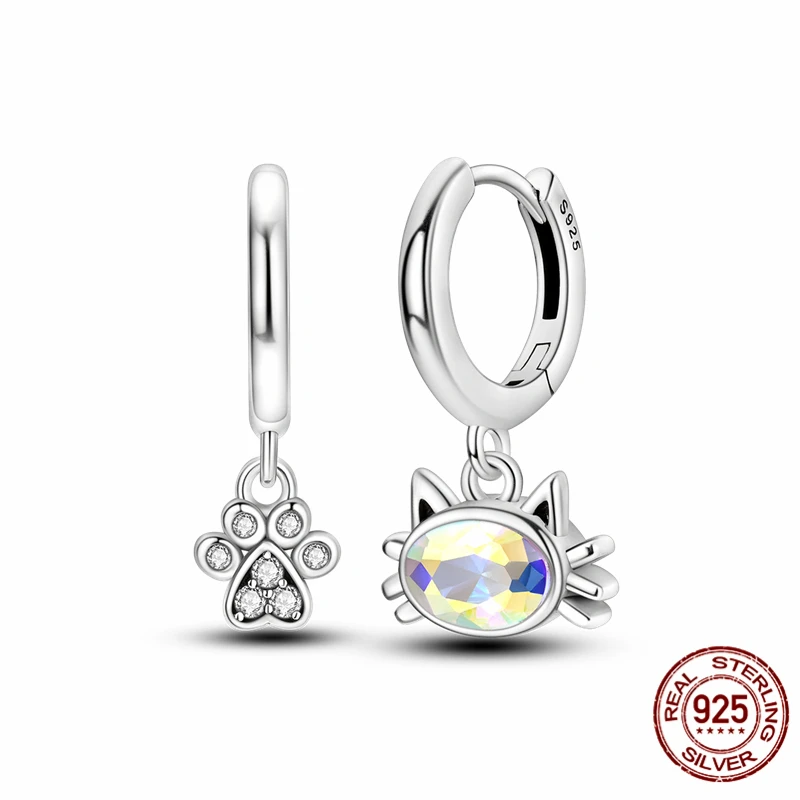 

Original 925 Sterling Silver Earrings 2026 Asymmetrical cute pet earrings Earrings Stud Hoop Earings For Earing Jewelry