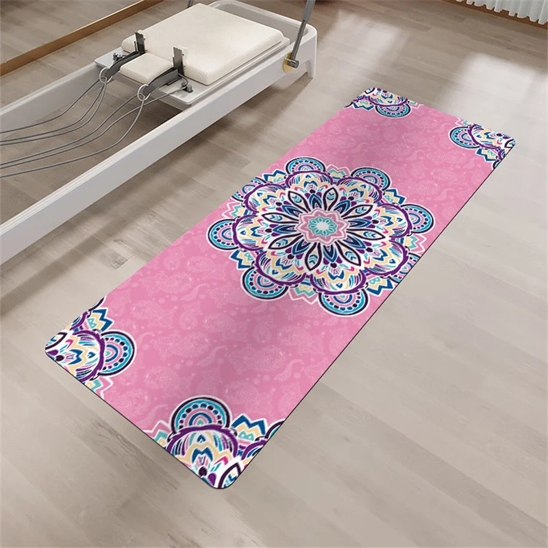 Suede Printed Yoga Mat Rubber Yoga Mat Foldable Anti Slip Wear-resistant Fitness mat Ultra-thin Folding Cushion 68/80cm*1.5mm - view 6