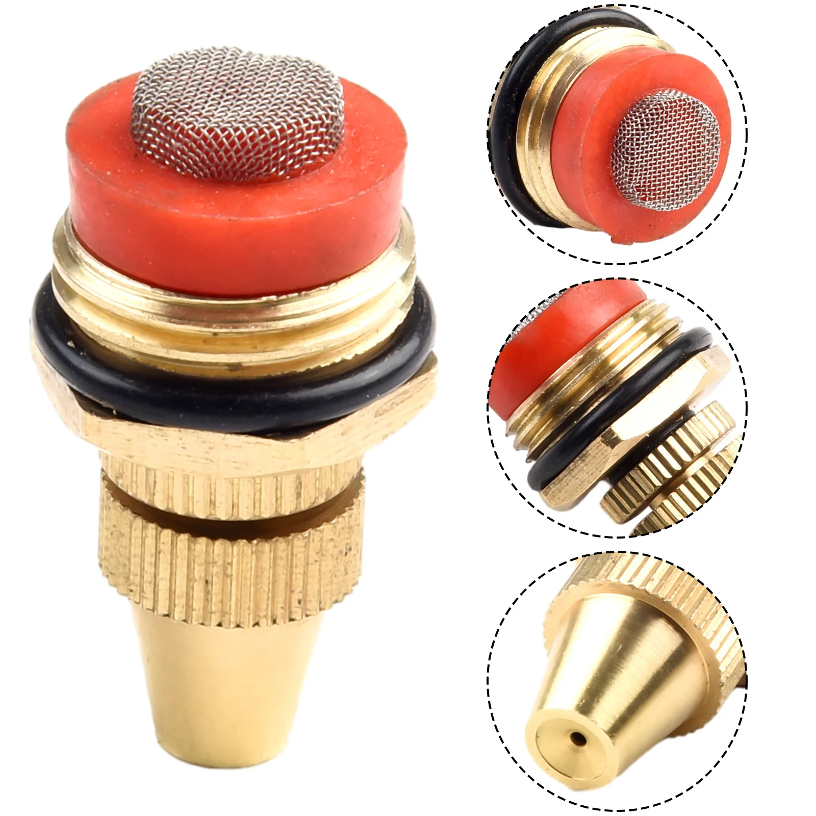 12 Inch Brass Spray Nozzle, Adjustable Sprinkler for Garden Lawn, Hazy Fog Effect, Customizable Coverage Area, Easy to Clean