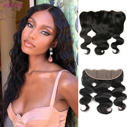 Body Wave 13x4 Lace Frontal Human Hair Brazilian HD Lace Frontal Only Transparent Lace Closures Pre Plucked Body Hair Closure