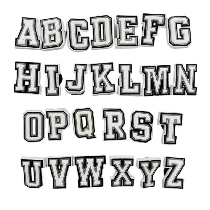 Alphabet Buchstaben Pins Schuh Charms für Crocs Zubehör Clogs Blase Rutschen Schuh DIY Schuh Dekoration Schnalle Charms Party Geschenk