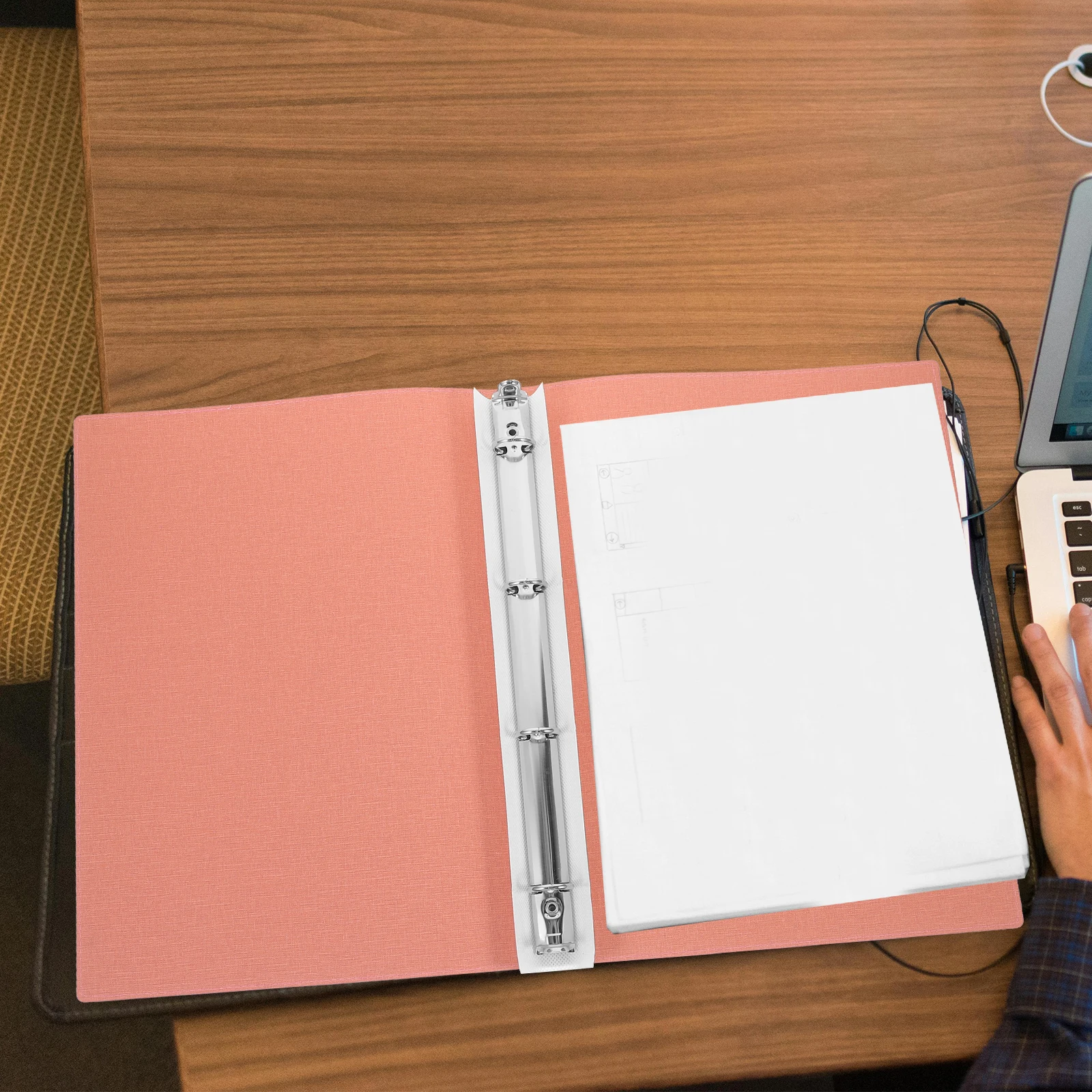 Binder Fall Nachfüllbare Abdeckung Notebook Tragbare Dokument Lose Blatt Pu Protector