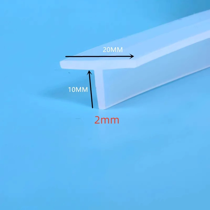 Silicone Rubber T Strip Gap Cover Sealing Bar Waterproof Heat Resist Transparent White Red Blue Black