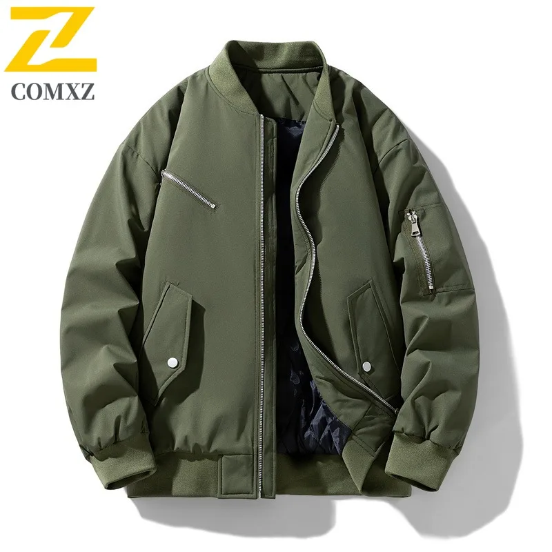 ​Men Sports Casual Jacket  Winter Cotton Coat Korean Style Hooded Thickened Padded Outdoor Warm Waterproof Windproof Windbreaker