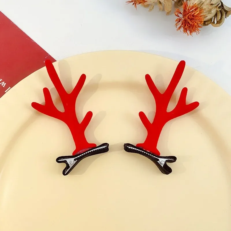 Christmas Hair Clip Dragon Horn Headband Cute Bell Mushroom Deer Horn Clip Merry Christmas Girl Gift Noel Happy New Year 2025