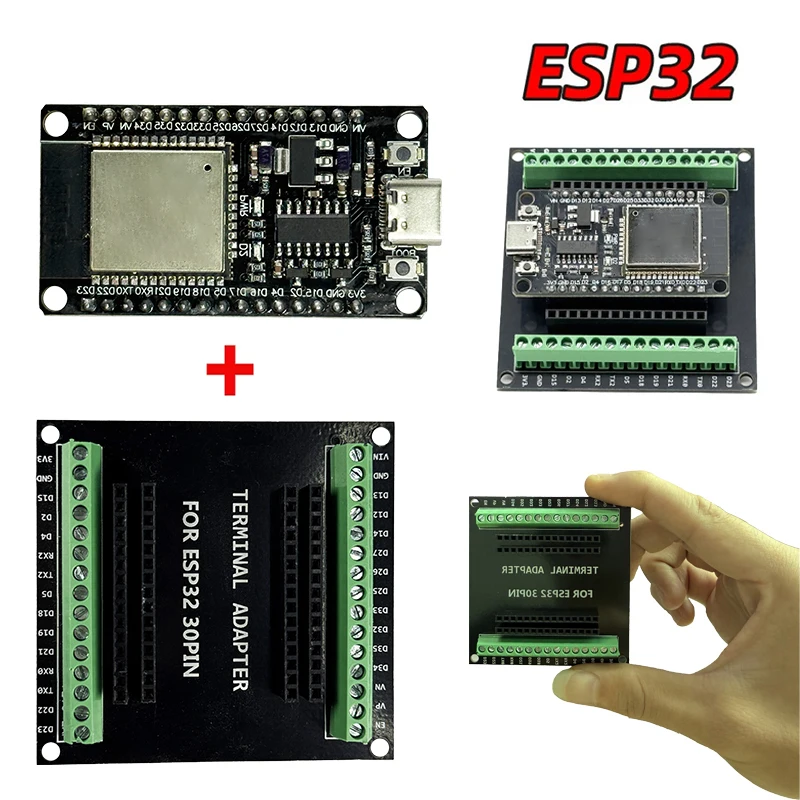 ESP32 Expansion Board Development Board TYPE-C Micro USB WiFi + Bluetooth Low Power Consumption Dual Core Wireless Module 30 Pin