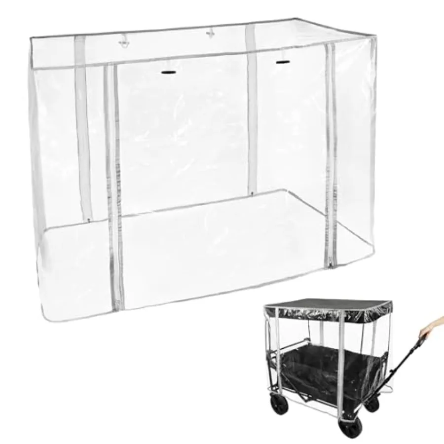

LOSCHEN Wagon Rain Wind Cover for Outdoor Garden Camping Picnic Wagon Stroller WaterproofFolding Trolley Cart Accessories EVA M