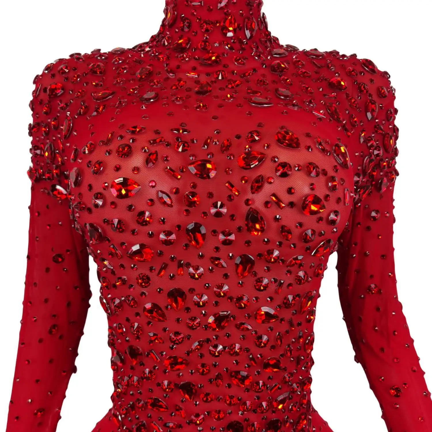 Robe Longue Sexy en Strass pour Femme, Tenue de Soirée pour Banquet, Discothèque, Chanteur, Scène, Costume de Festival