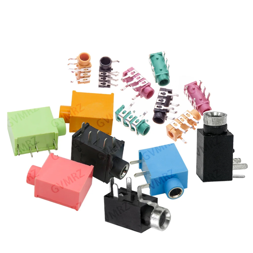 PJ-210 PJ-215 PJ-313 3.5 channel stereo Jack Socket Stereo Solder Panel Mount Headphone jack Audio video for IC Circuit Assembly