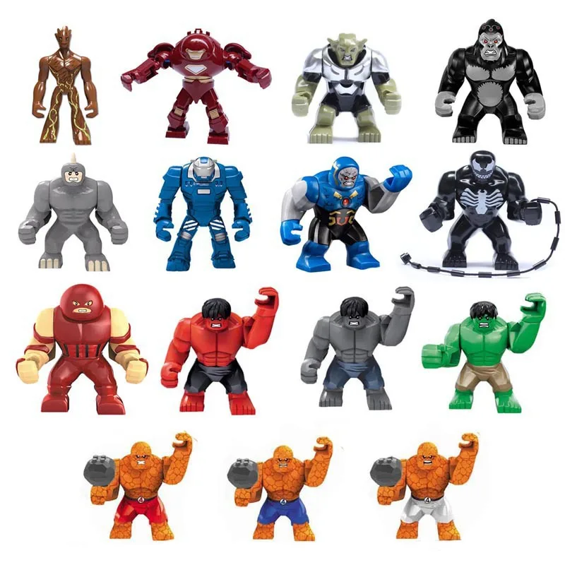 شخصية الرسوم المتحركة الجديدة للبطل الخارق مارفل سبايدر مان، ثانوس، الرجل الحديدي، ألعاب مكعبات البناء المجمعة، ألعاب أطفال قطيفة، هدايا