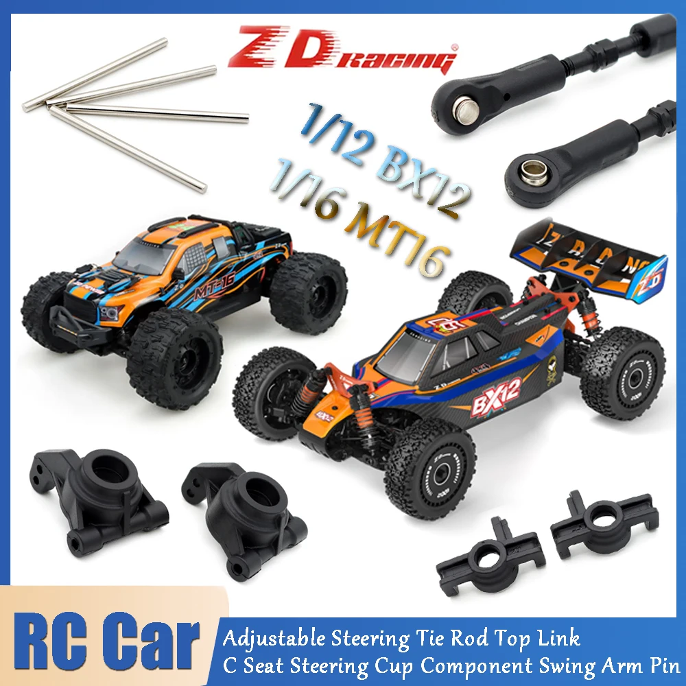 ZD Racing 1/12 BX12 1/16 MT16 RC Model Car Accessories Adjustable Steering Tie Rod C Seat Steering Cup Component Swing Arm Pin
