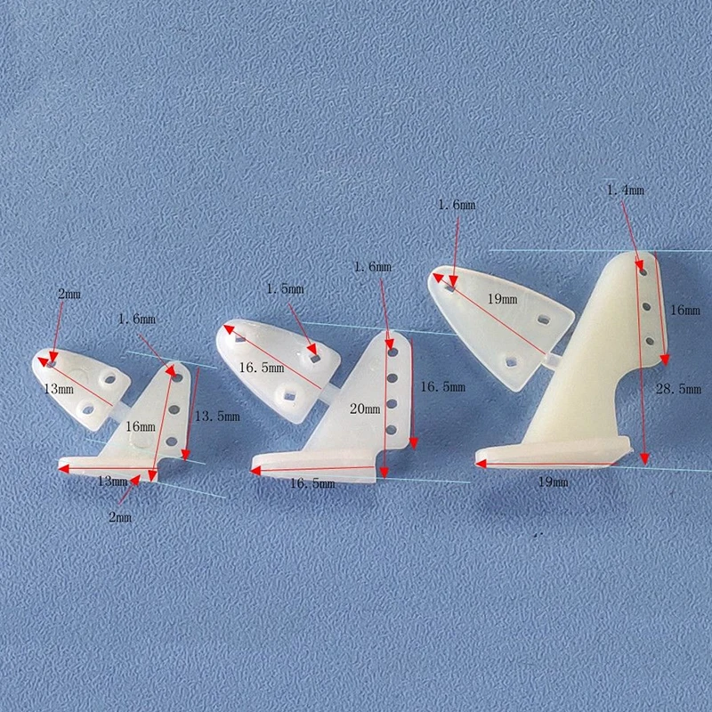 10Pcs Electric Planes Foam Model Accessories Nylon Pin Horn/ Zip Horns Without Screws 3 Hole/4 Hole RC Airplanes Parts