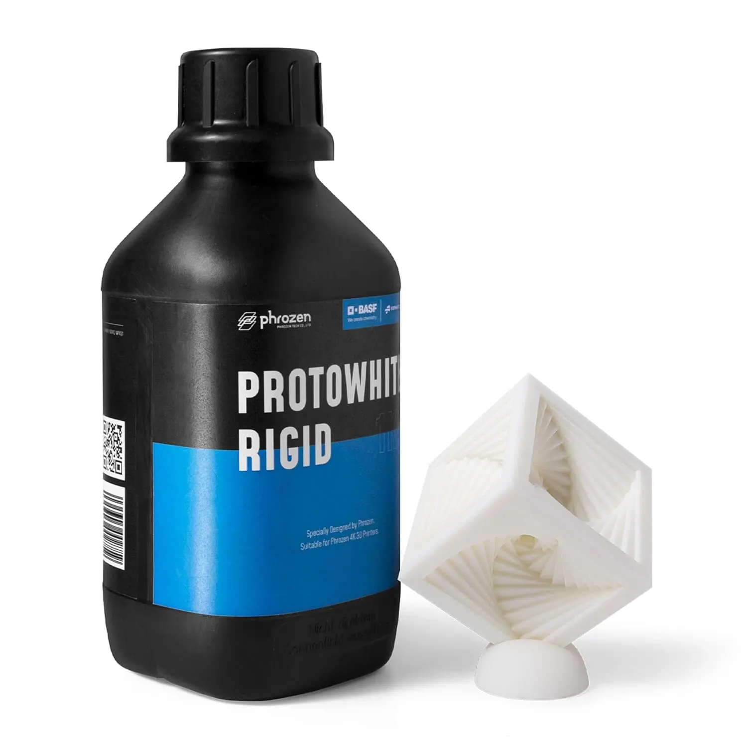 

UV-Curing Standard Photopolymer Resin 1KG for LCD 3D Printer Rigid White