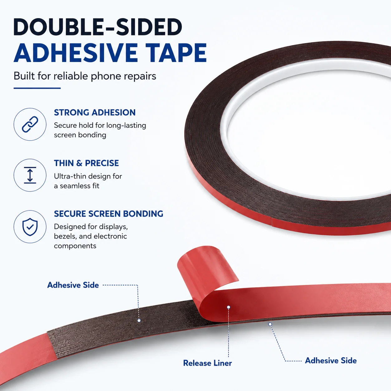 10M Double-Sided Tape For Mobile Phone Repair 2/3/5/10mm Self-Adhesive Foam Sticker For Touch Screen LCD Panel Cellphone Fix