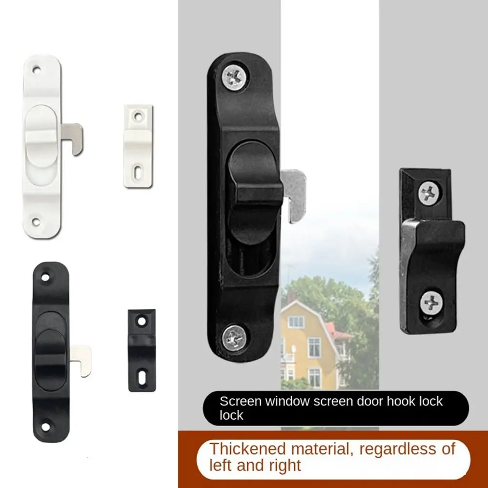 Aluminium Alloy Sliding Pull Door Lock Hardware Push-Pull Window Hook Lock Anti Theft Multifunctional Door lock buckle Door
