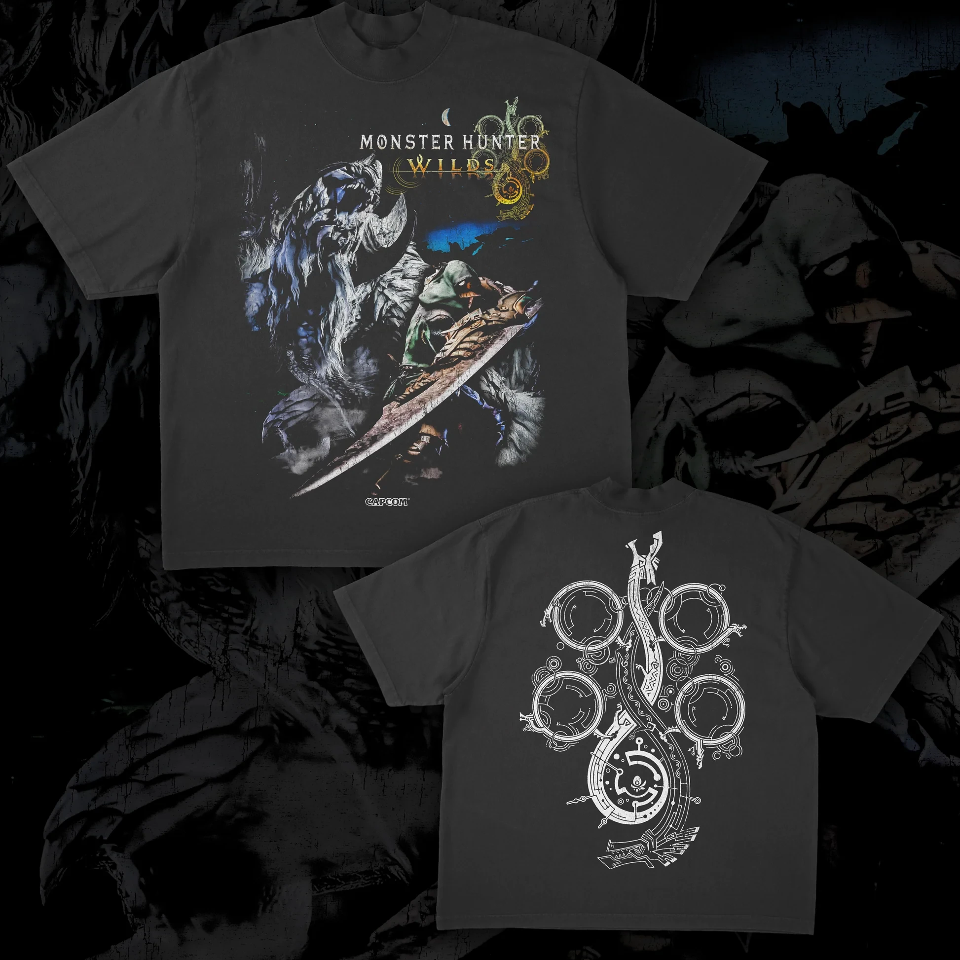 

Monster Hunter Wilds Printed Short Sleeve, Men's and Women's Summer Cotton Comfortable Loose Fashion T-shirt Top