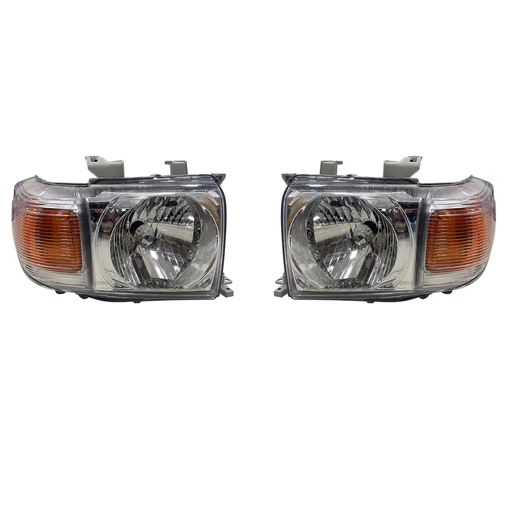 Car Crystal Headlights Turn Signal For Toyota Land Cruiser LC70 LC71 LC76 LC79 2007 To 2020  A Pair Of Headlamp