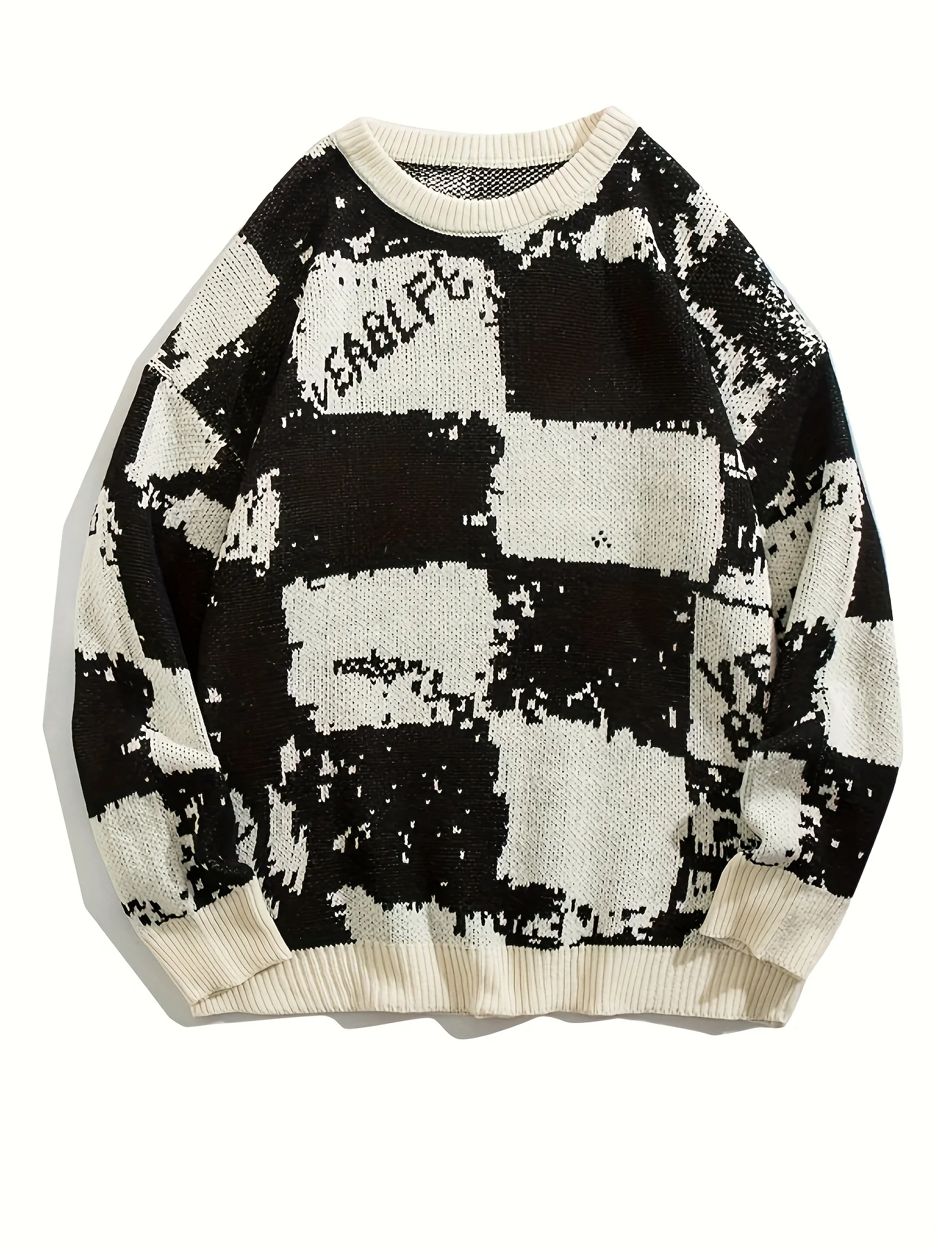 

Мужской осенне-зимний повседневный свитер, новый высококачественный пуловер, свободный трикотаж в стиле ретро с цветными блоками