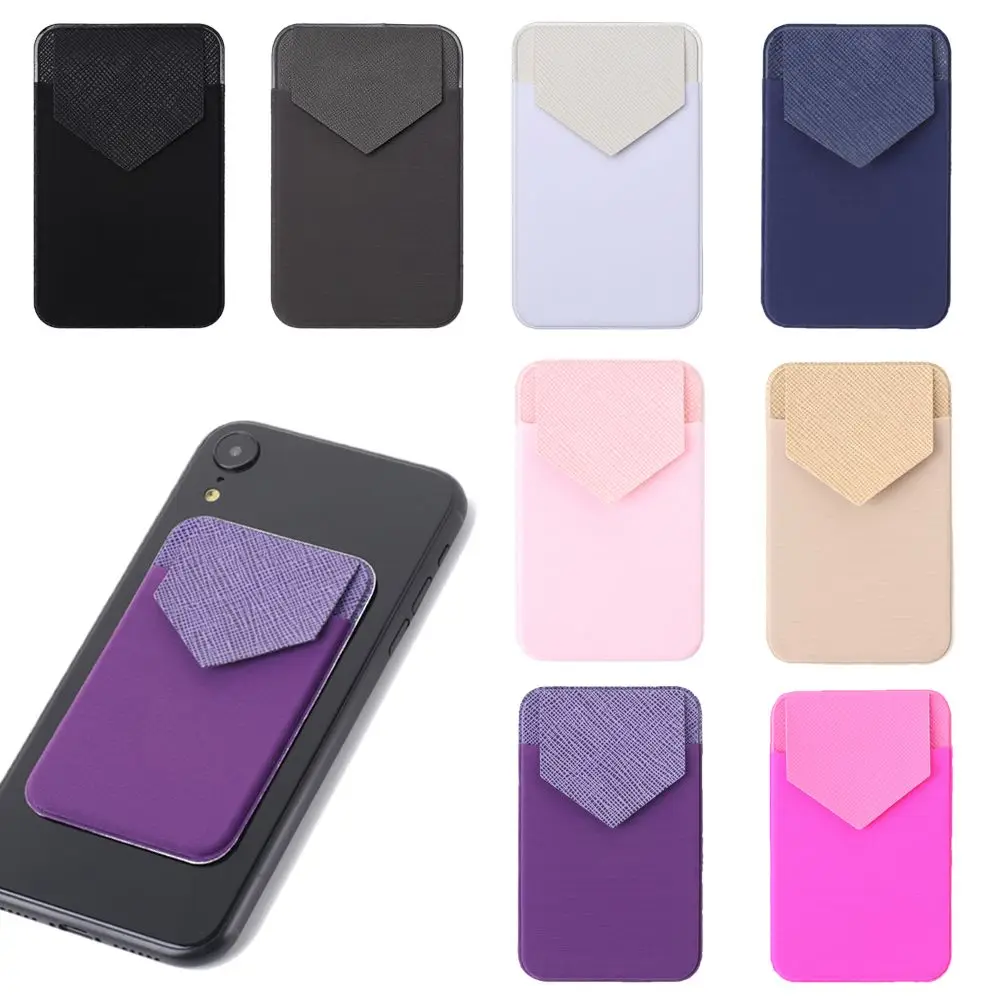 New Design Stick-on Universal Case Slim Pocket Credit Mini Pouch Card Holder Adhesive Wallet Phone Back Phone Card Holder