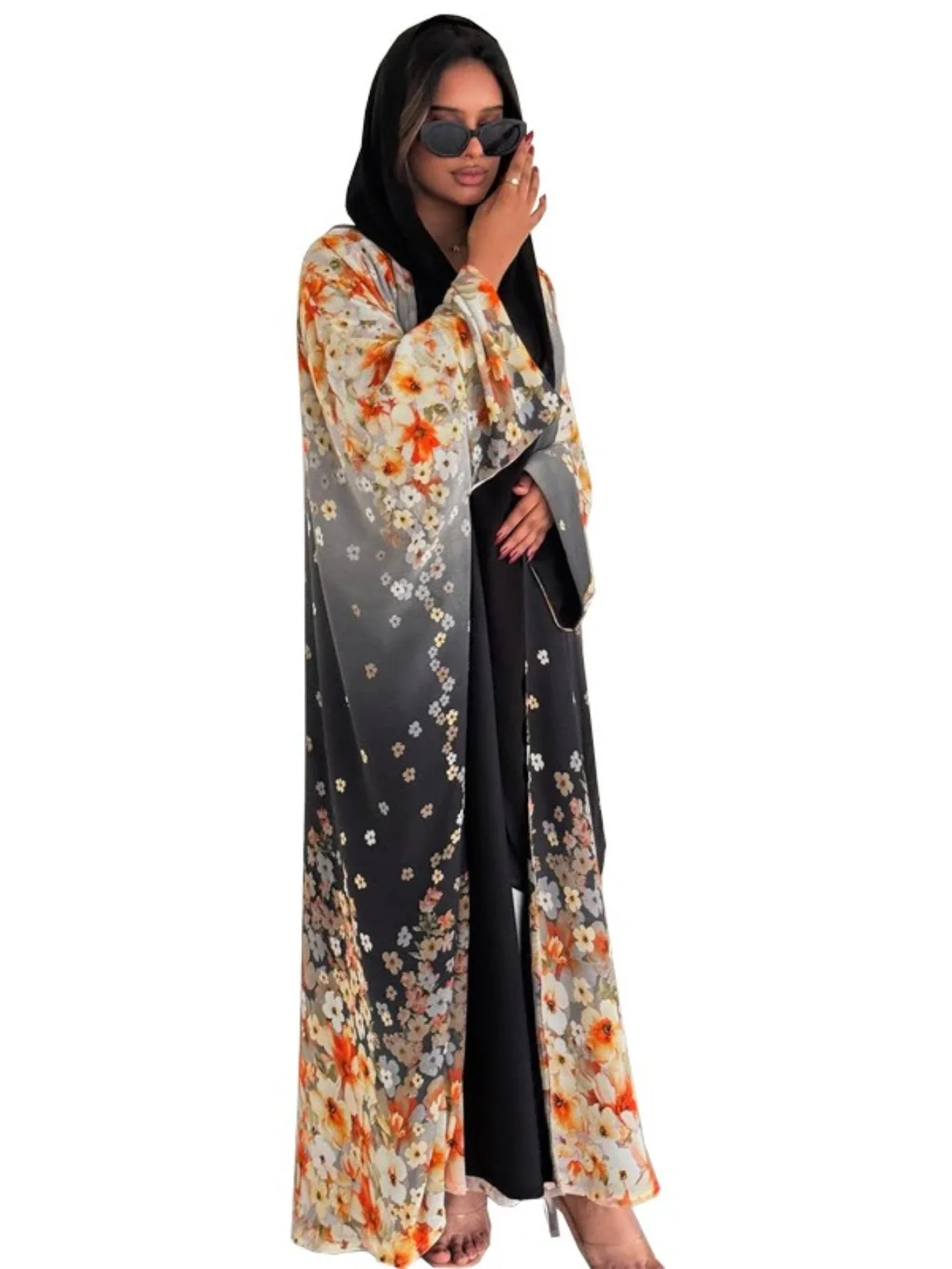 Muslim Women Abaya Cardigan Print Dress Ramadan Eid Party Abayas Dresses Arab Long Robe Morocco Dubai Kaftan Vestidos Jalabiya